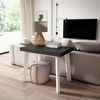 Skraut Home | Ausziehbarertisch | Multifunktionaler ausziehbarer | 160 | Für 8 Gäste | Hölzerne Beine | Moderner Stil | Schwarz Bild 4