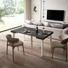 Skraut Home | Ausziehbarertisch | Multifunktionaler ausziehbarer | 160 | Für 8 Gäste | Hölzerne Beine | Moderner Stil | Schwarz Bild 2