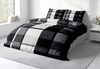 One Home Bettwäsche Modern, Fleece, 3 teilig, Kariert, kuschelig flauschig warm weich Winter Doppelbett Bild 3