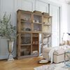 Mirabeau Vitrine charismatischer Schrank Blaise aus Tannenholz mit Glastüren antikbraun (rustikal, funktional, 6 Türen & 4 Einlegeböden) Vitrinenschrank, Wohnzimmerschrank, B 170cm, H 220cm, T 40cm Bild 3