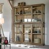 Mirabeau Vitrine charismatischer Schrank Blaise aus Tannenholz mit Glastüren antikbraun (rustikal, funktional, 6 Türen & 4 Einlegeböden) Vitrinenschrank, Wohnzimmerschrank, B 170cm, H 220cm, T 40cm Bild 4