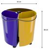 SMARTECO Mülleimer, Drehbarer runder Sortierabfallbehälter Recycling ECO 3x 11.7L Bild 3