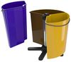SMARTECO Mülleimer, Drehbarer runder Sortierabfallbehälter Recycling ECO 3x 11.7L Bild 2