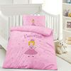 Optidream Renforcé Baby Bettwäsche 100x135 cm Bettbezug Kopfkissenbezug 40x60 cm Prinzessin Rosa Bild 2