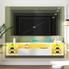 SogesHome TV-Bänke & Lowboards TV​​ Fernsehschrank​​ TV-Tisch TV-Ständer mit Schränk mit Türen und 3 offenen TV-Wandtisch mit LED-Beleuchtung​​ für Wohnzimmer, Schlafzimmer, 140 cm Bild 4