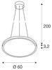 SLV Leuchte 1003046 PANEL 60 DALI Indoor LED Pendelleuchten rund grau 3000K Bild 4