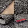 Carpettex 'Unicolor' Hochflor-Teppich, Höhe: 30 mm, Shaggy Langflor, Grau, 80 cm (Rund) Bild 2