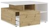 FMD Möbel - TWIN 2 - Couchtisch - melaminharzbeschichtete Spanplatte - Weiß perl / Artisan Eiche - 82 x 69,1 x 10,3cm Bild 4