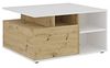 FMD Möbel - TWIN 2 - Couchtisch - melaminharzbeschichtete Spanplatte - Weiß perl / Artisan Eiche - 82 x 69,1 x 10,3cm Bild 3