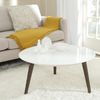 SAFAVIEH Contemporary Wooden Accent Table, in White and Dark Brown, 80 X 80 X 39.87 Bild 2