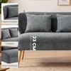 HOMCOM 2-Sitzer kleine Couch mit Flügelrücken, 2 Wurfkissen, 117 cm Dick Gepolstert Doppelsofa 1 Teile, für Wohnzimmer, Schlafzimmer, Grau Bild 5