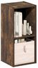 Furinno Fulda Bücherregal, 2-stöckiges schmales Bücherregal, Regal mit 10-Zoll breitem Stauraum, 23,6(T) x 25,0(B) x 53,8(H) cm, für Wohnzimmer, Schlafzimmer, Home Office, Amber-Kiefer Bild 4