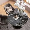 Kare Tisch Solo Marble Schwarz Ø110 Esszimmertische, Polyresin, 110cm Bild 2