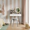 Schminktisch Edda Grau 80 cm mit LED Beleuchtung und Hocker Vicco Bild 4