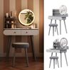 Schminktisch Edda Grau 80 cm mit LED Beleuchtung und Hocker Vicco Bild 2