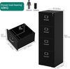 YITAHOME Aktenschrank, Metall, Schwarz, 45.8 x 45 x 133 cm Bild 3