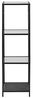 Regal >Carney< in Schwarz/matt aus Metall - 35x119,5x37cm (BxHxT) Bild 3