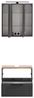 Badezimmer-Set >Lyon< (2-tlg.) in matt-grau, Graphitgrau - 60x195x35cm (BxHxT) Bild 3