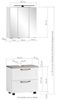 Badezimmer-Set >Lyon< (2-tlg.) in matt-grau, Graphitgrau - 60x195x35cm (BxHxT) Bild 4
