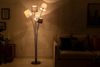 riess-ambiente Stehlampe LEVELS 176cm schwarz grau, ohne Leuchtmittel, Stehleuchte · Retro · Leinenstoff-Schirm · Marmor Bild 3