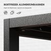 Outsunny Beistelltisch mit Lamellendesign, wetterfest (Beistelltisch, 1-St, Balkontisch aus Aluminium), für Balkon, Garten, Terrasse, 90 x 50 x 42 cm Schwarz Bild 5