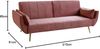 riess-ambiente Schlafsofa DIVANI 220cm altrosa/gold - Samt, Pappelholz, inkl. Kissen, Retro, Einzelartikel 1 Teile, 3-Sitzer mit Bettfunktion - ideal für Wohn- und Schlafzimmer oder Loft Bild 3