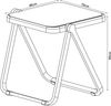 Beistelltisch Alerhavn klappbar 70x49x68 cm Weiß [en. casa] Bild 2