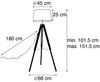 Qazqa Stehlampe Tripod, ohne Leuchtmittel, E27, Weiß, Industrie, Holz, 1-flammig Bild 3