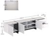 FurnitureR TV-Lowboard in Schwarz-Weiß Hochglanz, modernes Farbblock-Design mit großem Stauraum & klaren Linien Bild 2