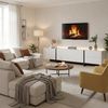 FurnitureR TV-Lowboard in Schwarz-Weiß Hochglanz, modernes Farbblock-Design mit großem Stauraum & klaren Linien Bild 3