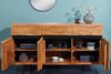 riess-ambiente Sideboard MAMMUT 160cm honigfarben (Einzelartikel, 1 St), Massivholz · Baumkante · Metall · Kommode · Wohnzimmer Bild 4