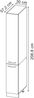 Hochschrank R-Line Bordeaux Hochglanz 30 cm mit Türen Vicco Bild 2