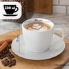 KONZEPT Tasse Kaffeetassen Set 6er 230 ml mit Untertassen Weiß für 6 Personen, 6-tlg, Weiß Bild 2