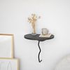 Stylish Wall Shelf, 35x35 cm, 100% Solid Wood & Metal Frame, Black & Anthracite | Perfect for Modern Home Decor & Storage Solutions Bild 4