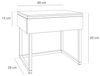 Lookway Nachttisch AURORA SILVER auf silbernem Gestell (1x Nachttisch), Breite: 48 cm Bild 3