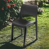 Dmora - Outdoor-Stuhl Tropea, Stuhl für Esstisch, Outdoor-Sessel, Gartensitz, 100% Made in Italy, 50 x 51 x 82 cm, Anthrazit Bild 4