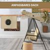 Outsunny Hollywoodschaukel Schaukelbank mit Verstellbarem Dach, Rückenkissen, 3-Sitzer, mehrfach verstellbares Dach, Gartenschaukel, 1 tlg, Schwingbank, bis 360 kg Belastbar, Beige, 200 x 125 x 175 cm Bild 5