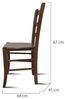 Dmora - Set mit 2 klassischen Holzstühlen, für Esszimmer, Küche oder Wohnzimmer, Made in Italy, cm 44x45h87, Sitzhöhe cm 47, Nussbaumfarbe Bild 2