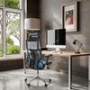 hjh OFFICE Profi Bürostuhl DYNAFIT II Netz ergonomischer Drehstuhl mit Flexibler Lordosenstütze, Blau, 652285 Bild 2