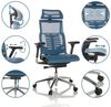 hjh OFFICE Profi Bürostuhl DYNAFIT II Netz ergonomischer Drehstuhl mit Flexibler Lordosenstütze, Blau, 652285 Bild 5
