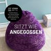 Lumaland 'Luxury Fluffy' Sitzsack, Webplüsch, Lila, 60 x 45 cm, 120 l Bild 5