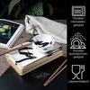 Moritz & Moritz Tafelservice Sushi Set 10tlg Pinselschrift Schwarz (8-tlg), 2 Personen, Porzellan, Geschirrset für 2 Personen Bild 3