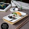 Moritz & Moritz Tafelservice Sushi Set 10tlg Pinselschrift Schwarz (8-tlg), 2 Personen, Porzellan, Geschirrset für 2 Personen Bild 5