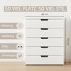 rauch Aditio Box, Kommode, 5 Schubladen, mit Softclose-Funktion, Farbe Weiß/Eiche Artisan, BxHxT 80x100x43cm Bild 5