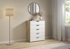 rauch Aditio Box, Kommode, 5 Schubladen, mit Softclose-Funktion, Farbe Weiß/Eiche Artisan, BxHxT 80x100x43cm Bild 2