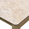 DRW Sofa-Set, Couchtisch und 2 Sessel aus Aluminium und Rattan in Beige und Natur, Sessel 75 x 85 x 75 cm, Sofa: 165 x 85 x 75 cm, Tisch: 90 x 60 x 44 cm Bild 2
