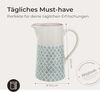 Bloomingville Wasserkrug Patrizia Jug, Blue, Stoneware, 2L Krug, Keramik Wasserkanne, Milchkrug, Saftkrug, dänisch Design, blau Bild 2