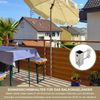 Sonnenschirmhalter aus Edelstahl für Balkongeländer rund und eckig Schirmhalterung bis Sonnenschirm 180 cm Schirmständer Balkon stabile Vierkant Halterung sichere Befestigung am Geländer Bild 2