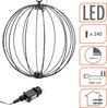Spetebo Kugelleuchte zum hängen für Außen 40 cm Netzstecker, mit Timerfunktion, LED fest integriert, extra warm weiß, 6 Stunden an / 18 Stunden aus Bild 3