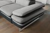 Mivano Ecksofa Prestige / Schlafsofa in L-Form mit Ottomane und Bettfunktion / Kopfstützen und Armlehne verstellbar / 265 x 74 x 223 / Zweifarbiger Strukturstoff, grau/anthrazit Bild 4